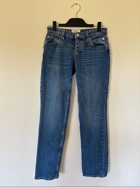 We The Free Women's Medium Blue Straight-Leg Jeans